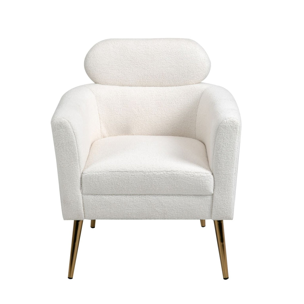 Melissa Faux - Fur Relaxing Accent Lunge Sheepert Armchair - White Lounge Chair Fast shipping On sale
