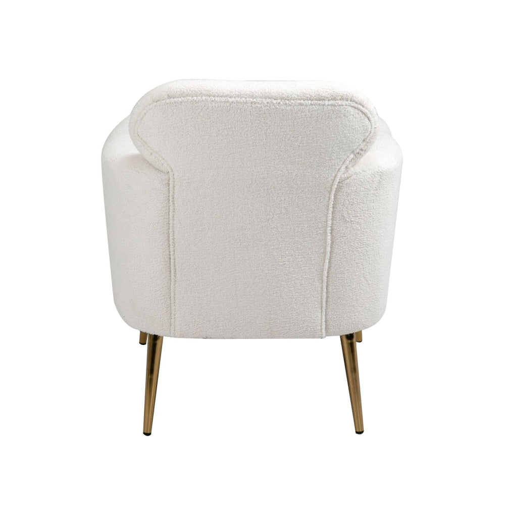 Melissa Faux - Fur Relaxing Accent Lunge Sheepert Armchair - White Lounge Chair Fast shipping On sale