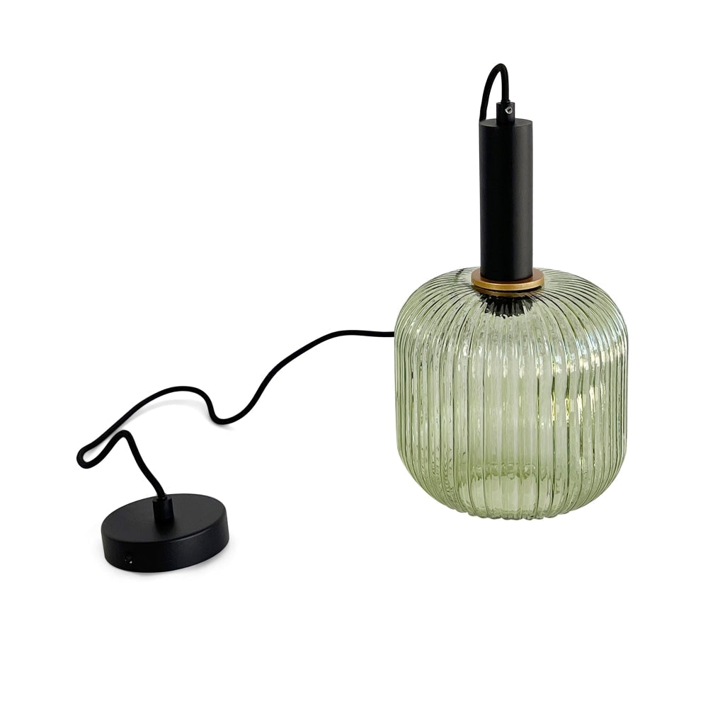 Mendrez Elegant Curved Glass Contour Pendant Light Lamp - Green Fast shipping On sale