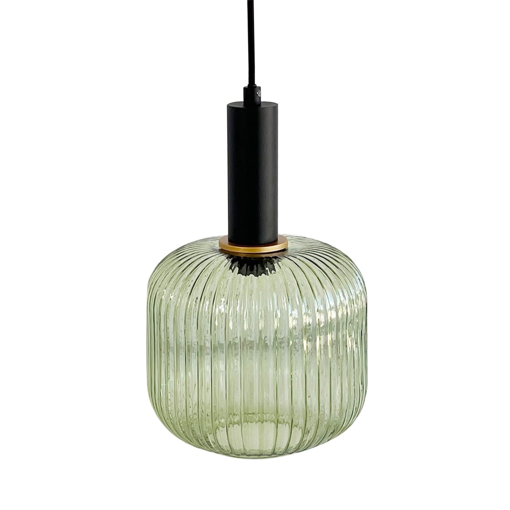 Mendrez Elegant Curved Glass Contour Pendant Light Lamp - Green Fast shipping On sale