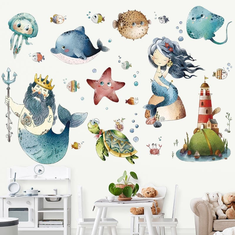 Mermaid Wall Sticker Decoration Decor Fast shipping On sale
