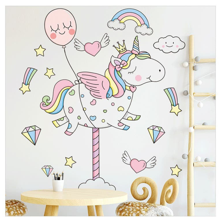 Merry Unicorn Wall Sticker Decoration Decor Fast shipping On sale