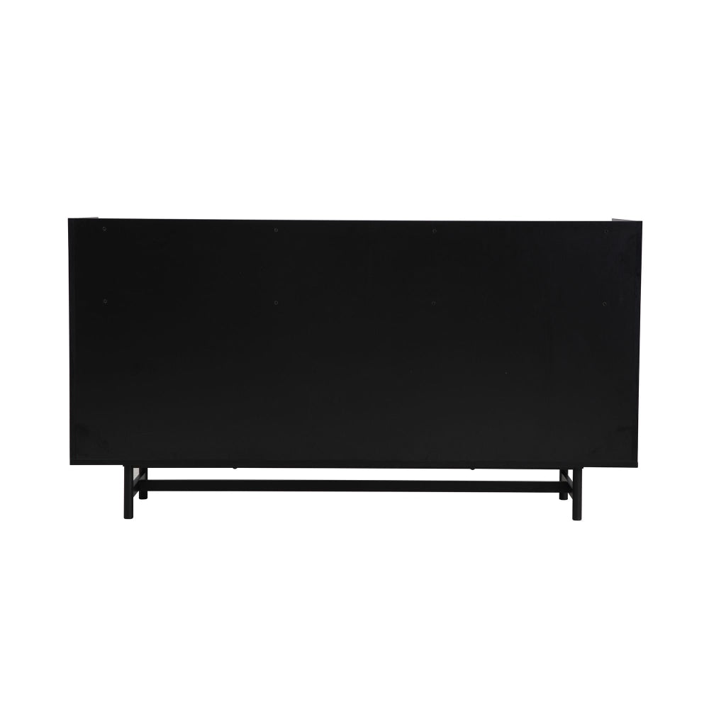 Mesh Buffet Unit Sideboard Storage Cabinet - Black/Natural & Fast shipping On sale