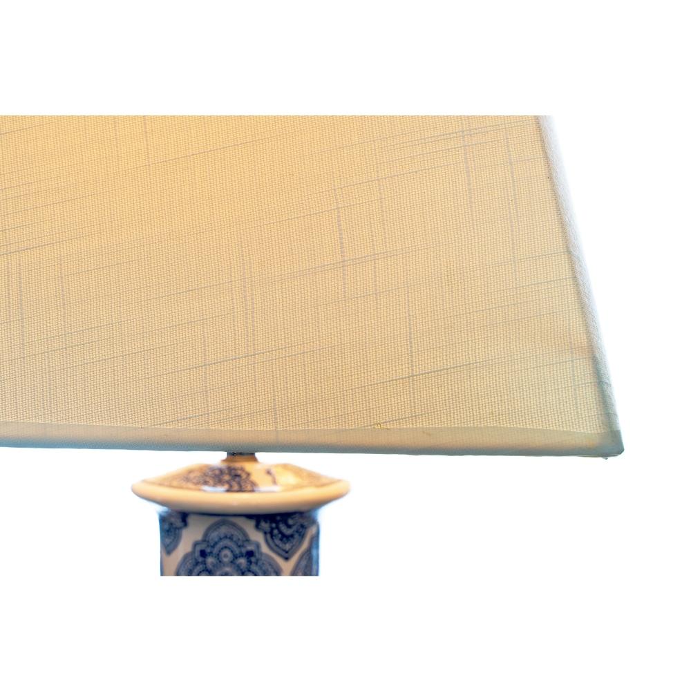 Mew Oriental Ceramic Base Table Desk Lamp - Blue / White Fast shipping On sale
