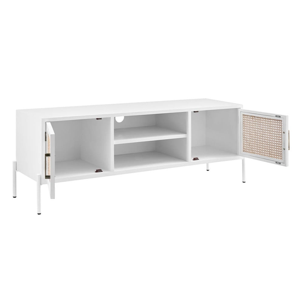 Mia Lowline Entertainment Unit TV Stand Storage Cabinet 144cm - White Fast shipping On sale