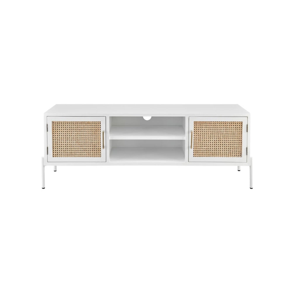 Mia Lowline Entertainment Unit TV Stand Storage Cabinet 144cm - White Fast shipping On sale