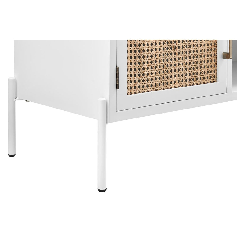 Mia Lowline Entertainment Unit TV Stand Storage Cabinet 144cm - White Fast shipping On sale