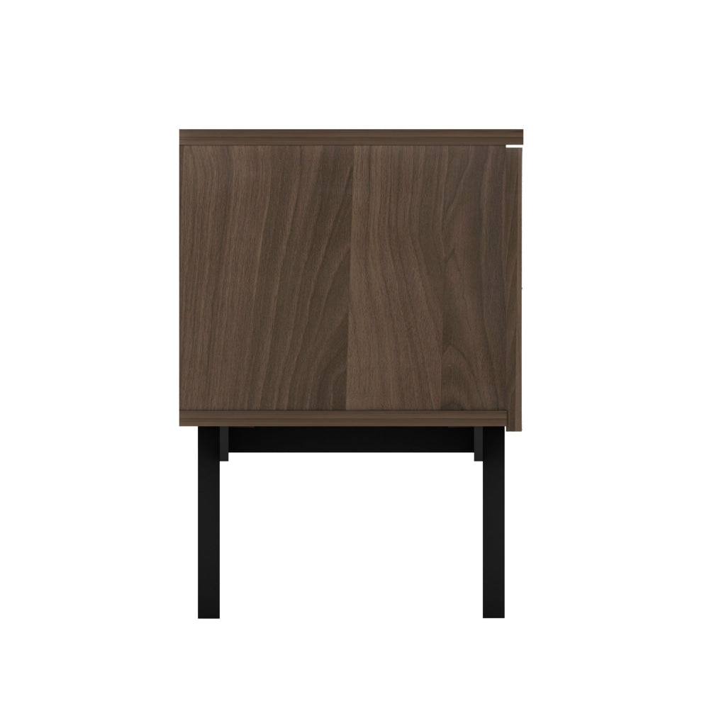 Mia TV Stand Cabinet Entertainment Unit - Walnut & Grey Fast shipping On sale