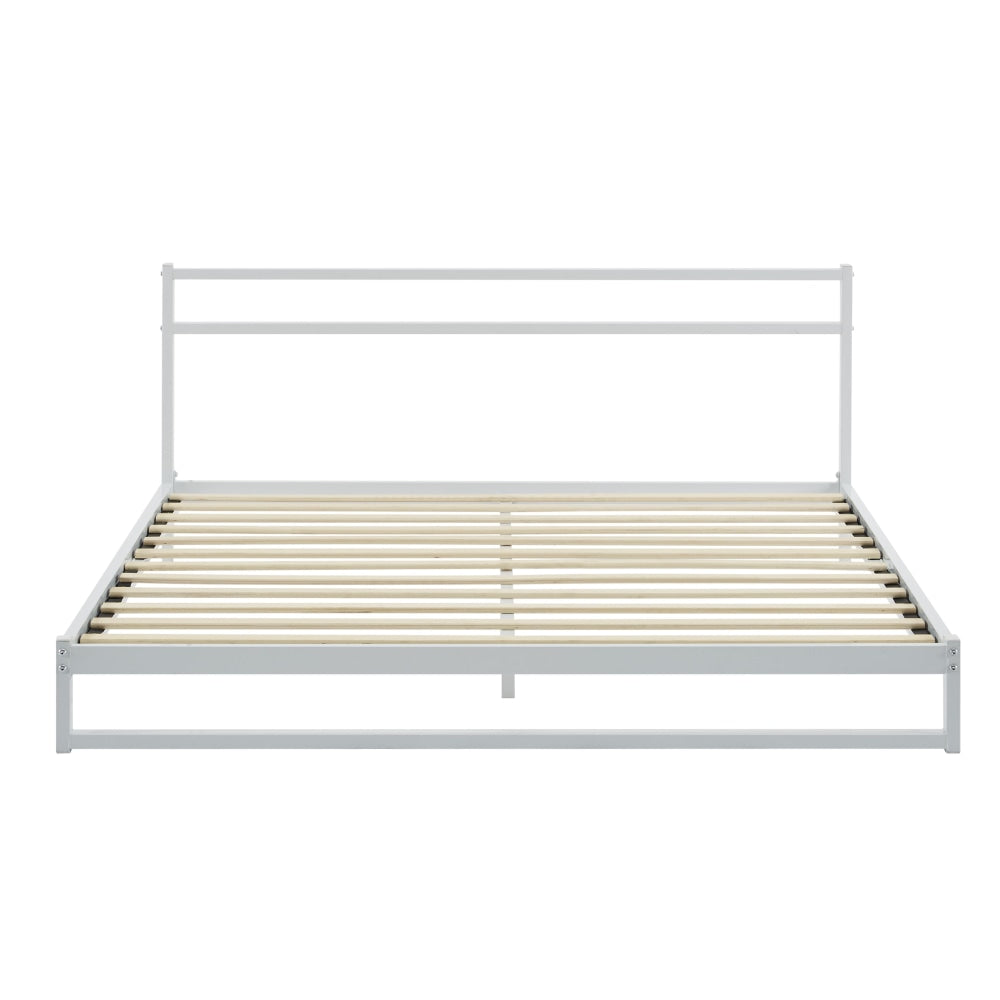Michelle Metal Bed Frame - White Double Fast shipping On sale