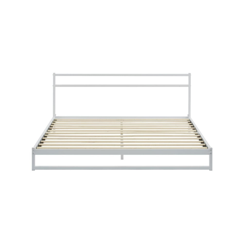 Michelle Metal Bed Frame - White Double Fast shipping On sale