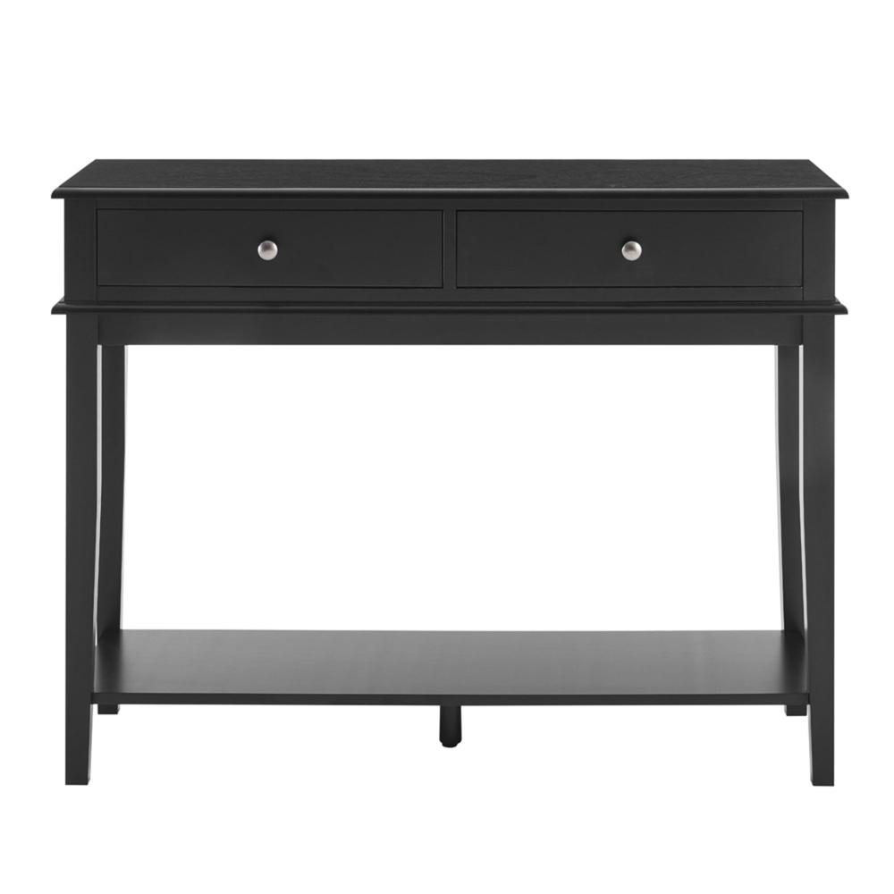 Mika Wooden Hall Console Table W/ 2-Drawer - Black Fast shipping On sale