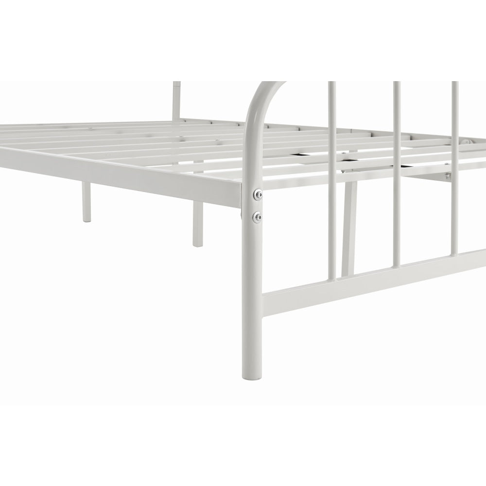 Milan Metal Bed Frame - White Double / Fast shipping On sale