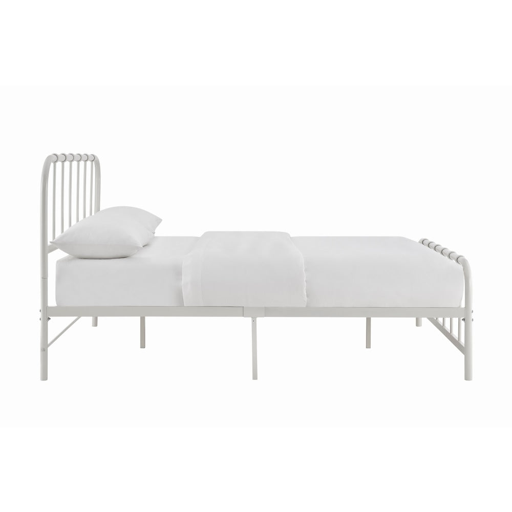 Milan Metal Bed Frame - White Double / Fast shipping On sale