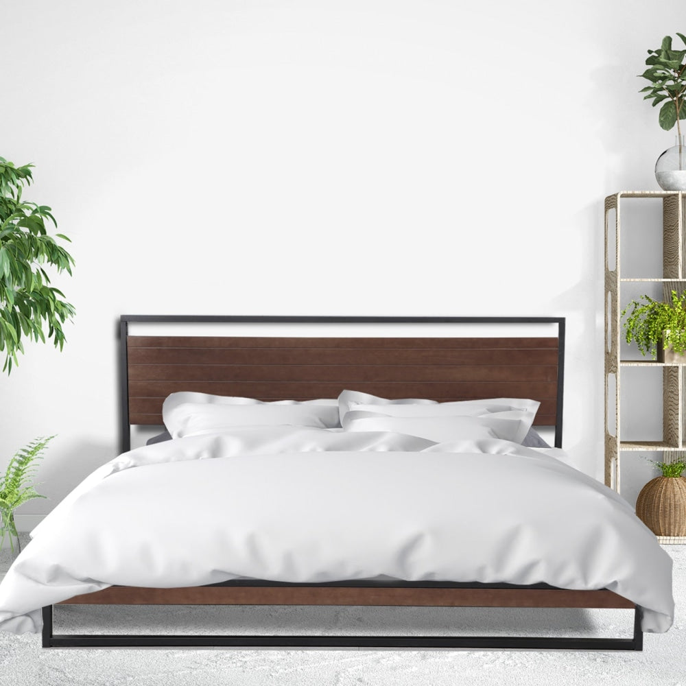 Milano Decor Azure Bed Frame with Headboard – Black - Single Fast shipping On sale