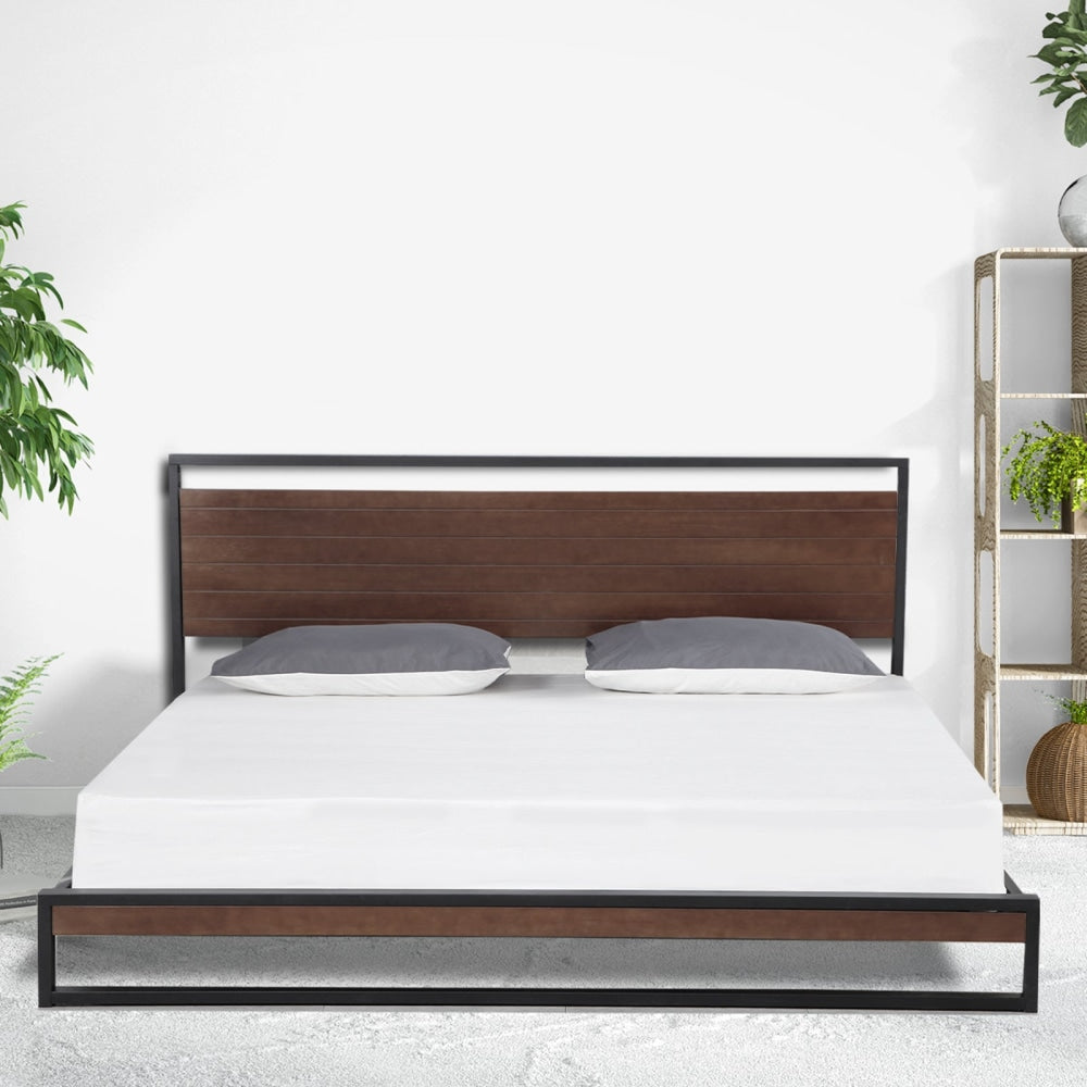 Milano Decor Azure Bed Frame with Headboard – Black - Single Fast shipping On sale