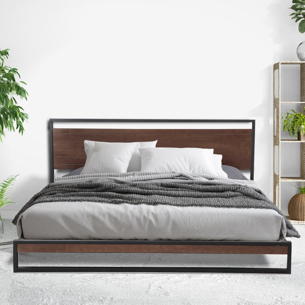 Milano Decor Azure Bed Frame with Headboard – Black - Single Fast shipping On sale