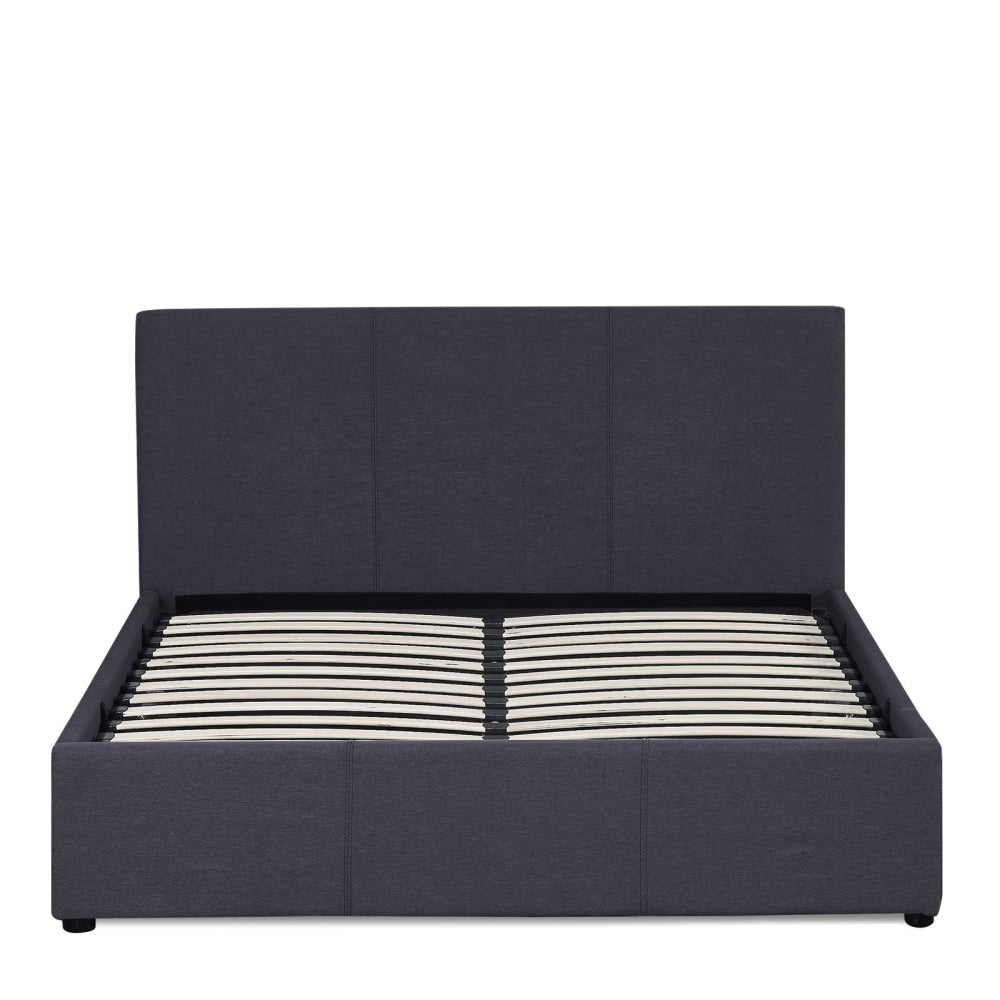 Milano Luxury Gas Lift Bed with Headboard (Model 1) - Charcoal No.35 - Double Frame Fast shipping On sale