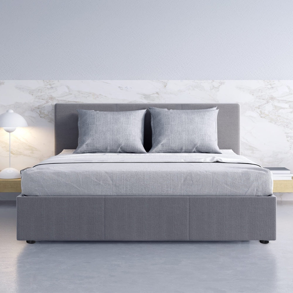 Milano Luxury Gas Lift Bed with Headboard (Model 1) - Grey No.28 - King Frame Fast shipping On sale