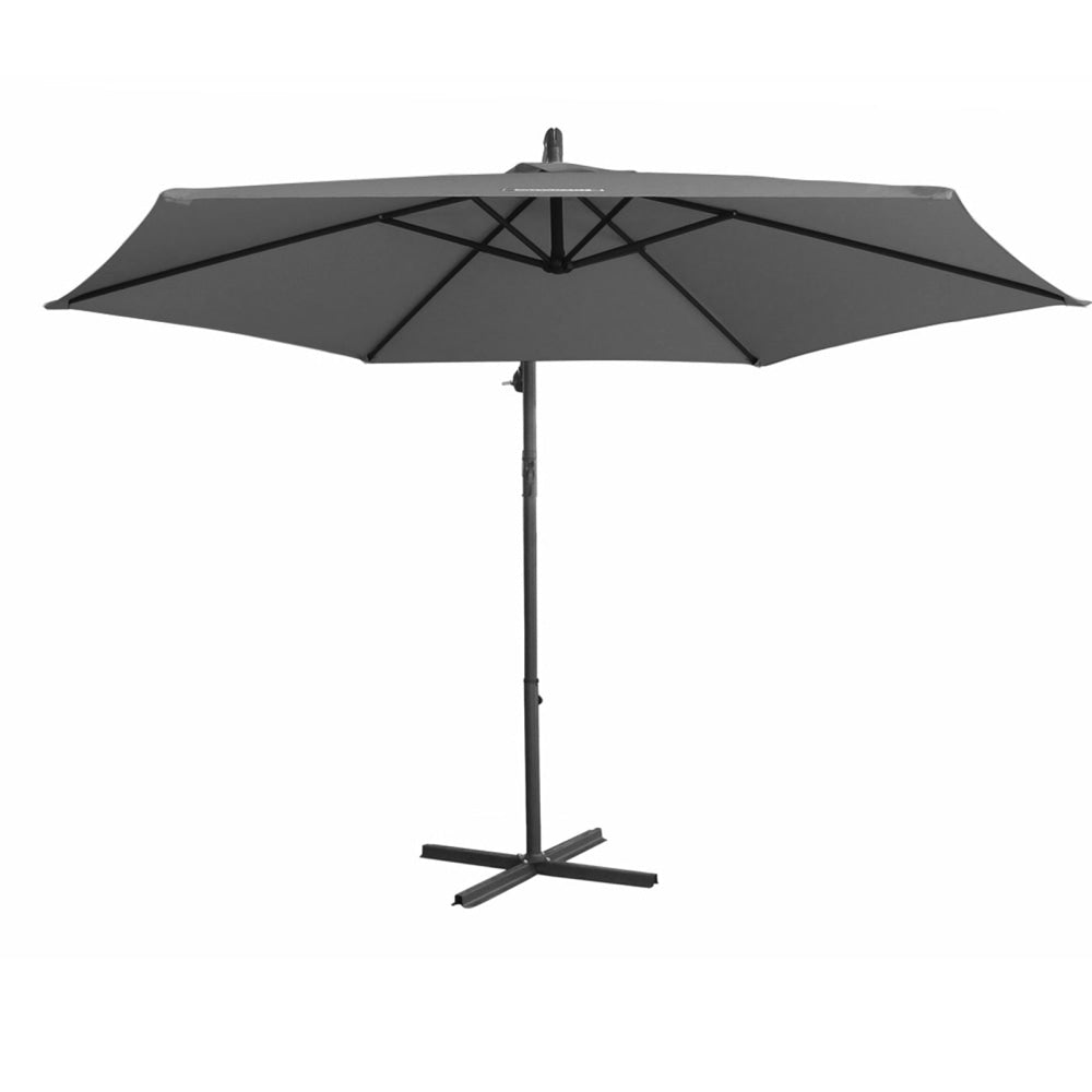 Milano Outdoor - 3 Meter Hanging and Folding Umbrella - Charcoal Patio Umbrellas Fast shipping On sale