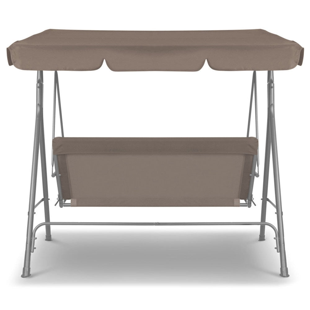 Milano Outdoor Steel Swing Chair - Coffee (1 Box) Furniture Fast shipping On sale
