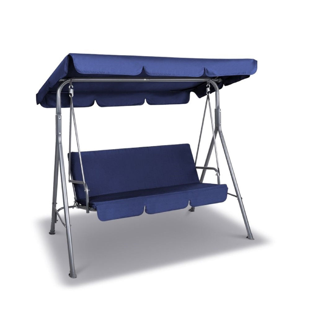 Milano Outdoor Steel Swing Chair - Dark Blue (1 Box) Furniture Fast shipping On sale
