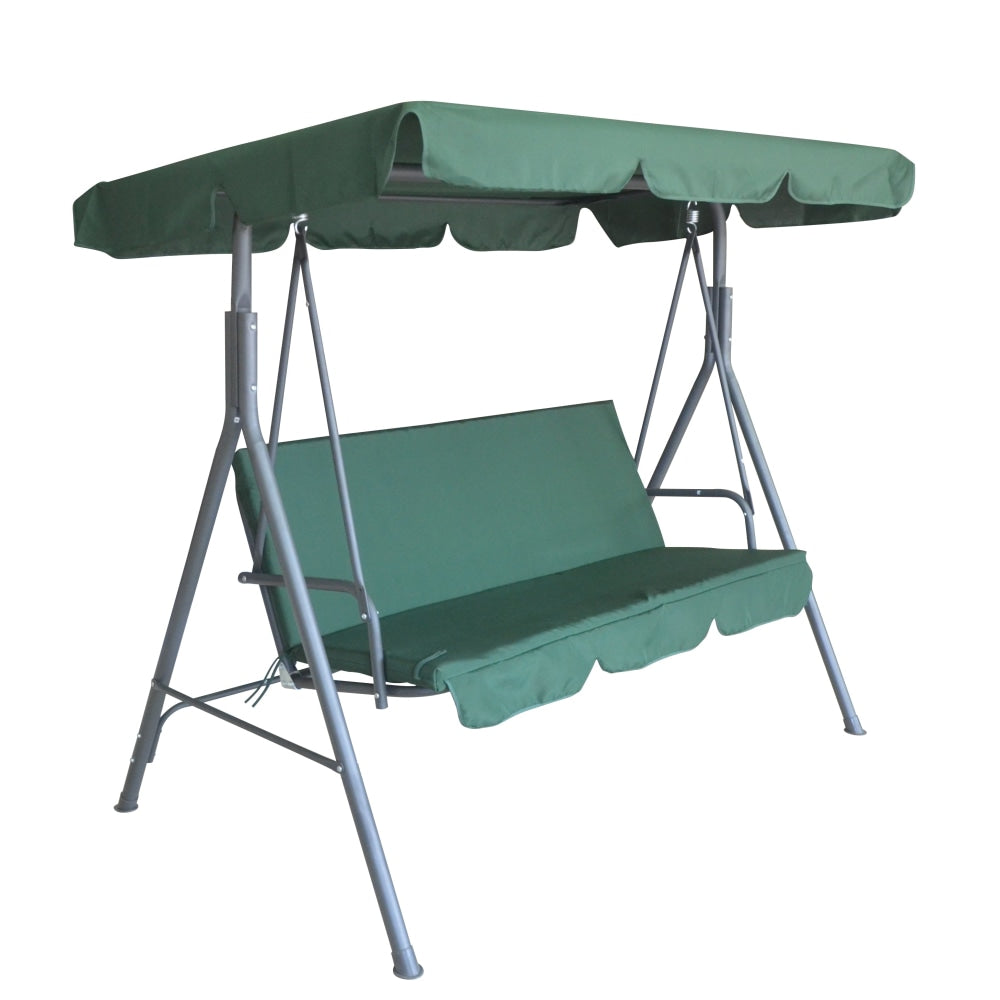 Milano Outdoor Steel Swing Chair - Dark Green (1 Box) Furniture Fast shipping On sale