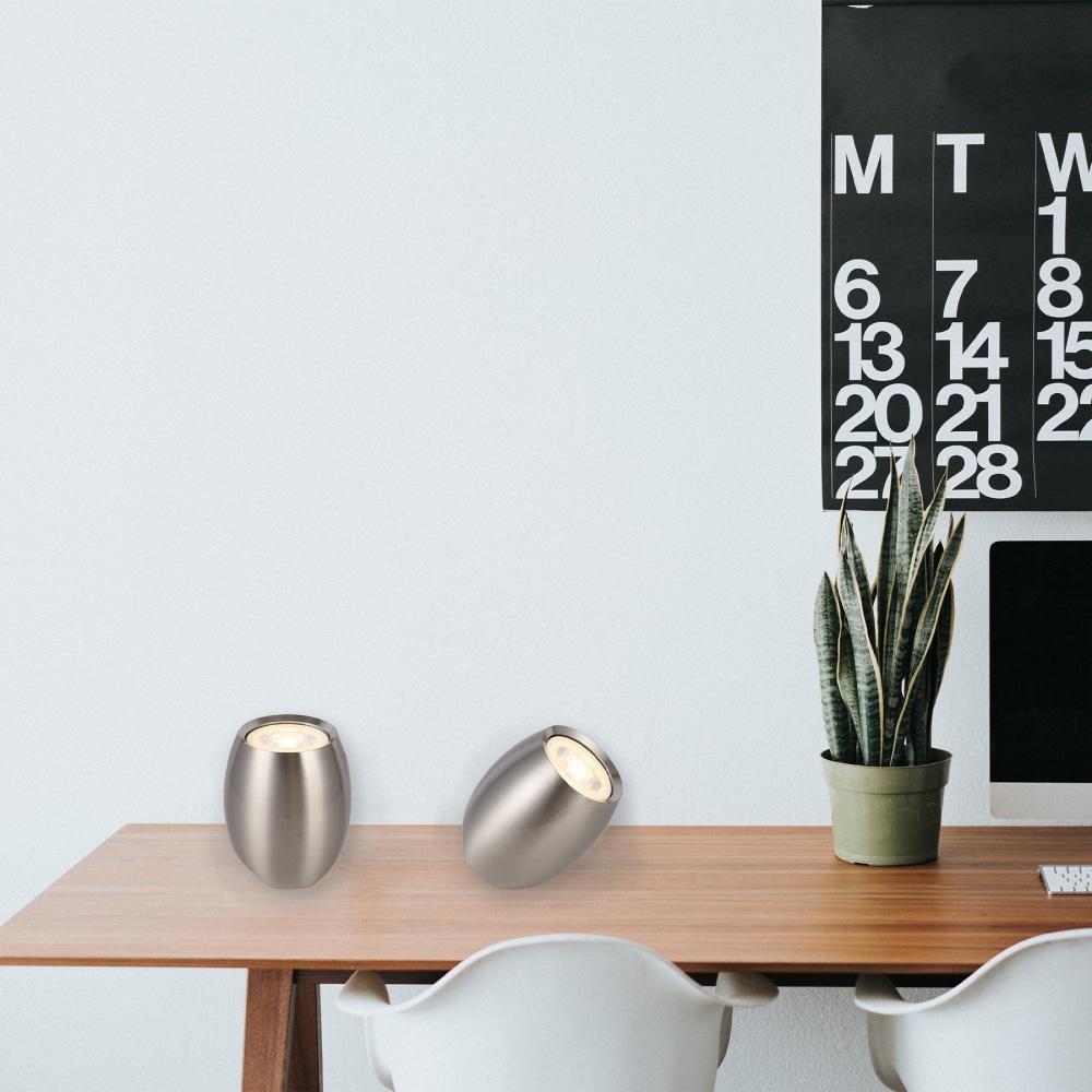 Millie Uplight LED Modern Elegant Table Lamp Desk Light - Satin Chrome Fast shipping On sale