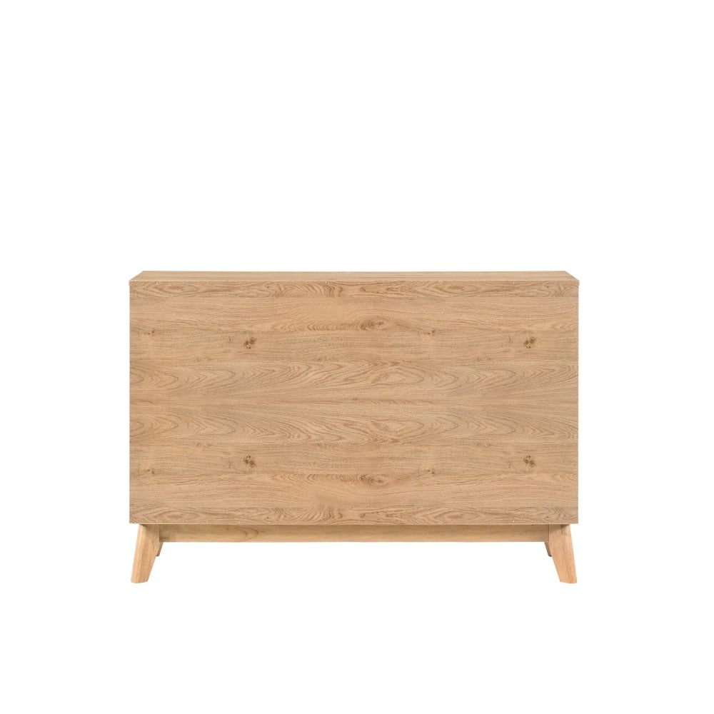 Minere Modern Wooden Chest Of 3-Drawers Lowboy Storage Cabinet - Oak Drawers Fast shipping On sale