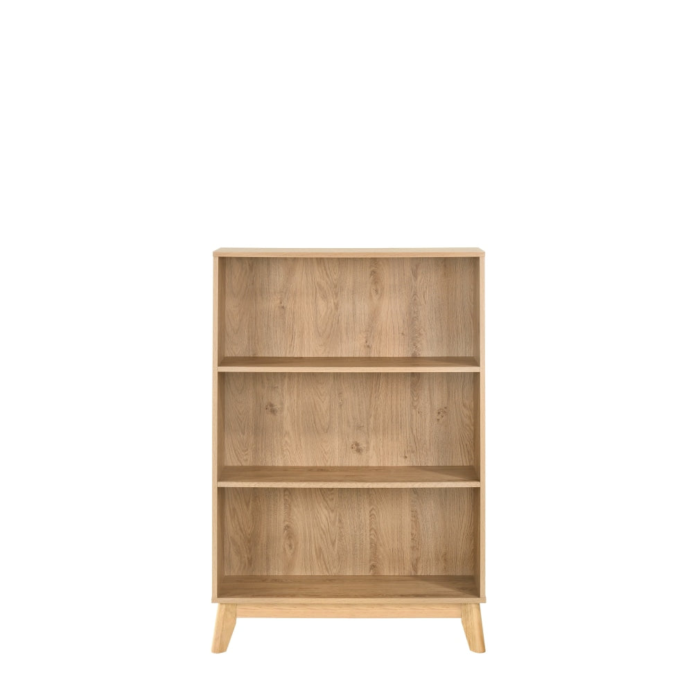 Minere Wooden 3-Tier Bookcase Display Storage Cabinet - Oak Fast shipping On sale