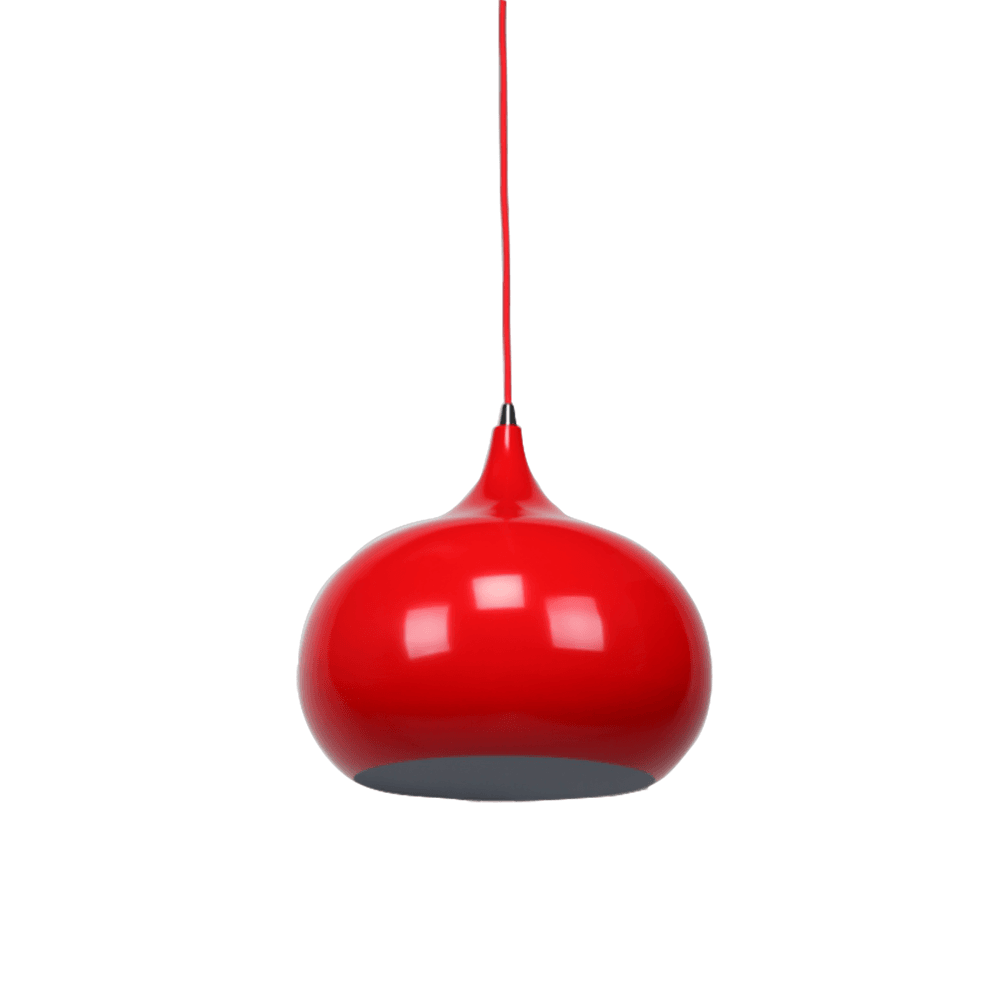 Mini Kirby Inverted Bowl Metal Pendant Light Lamp - Flame Red Fast shipping On sale