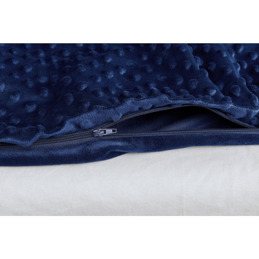 Mink Dot Weighted Cotton Blanket - Navy 7KG 7kg Fast shipping On sale