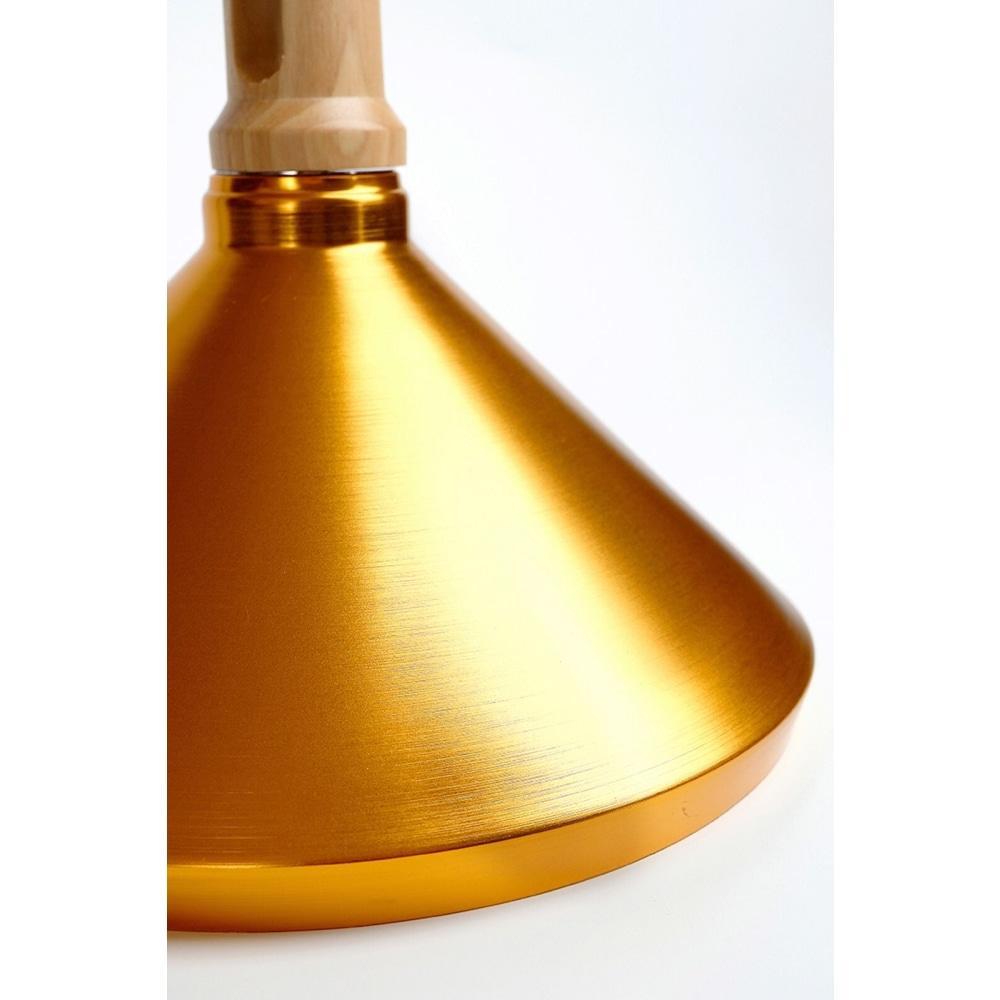 Mint Hanging Pendant Lamp Cone Shape Shade - Gold Metallic Fast shipping On sale