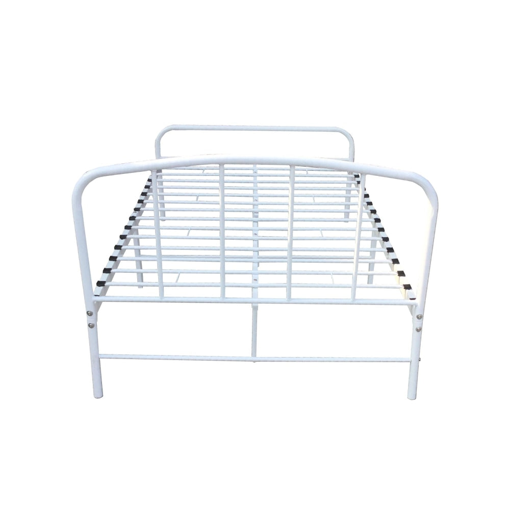 Metal Bedframe Queen Size Country Style - White Bed Frame Fast shipping On sale