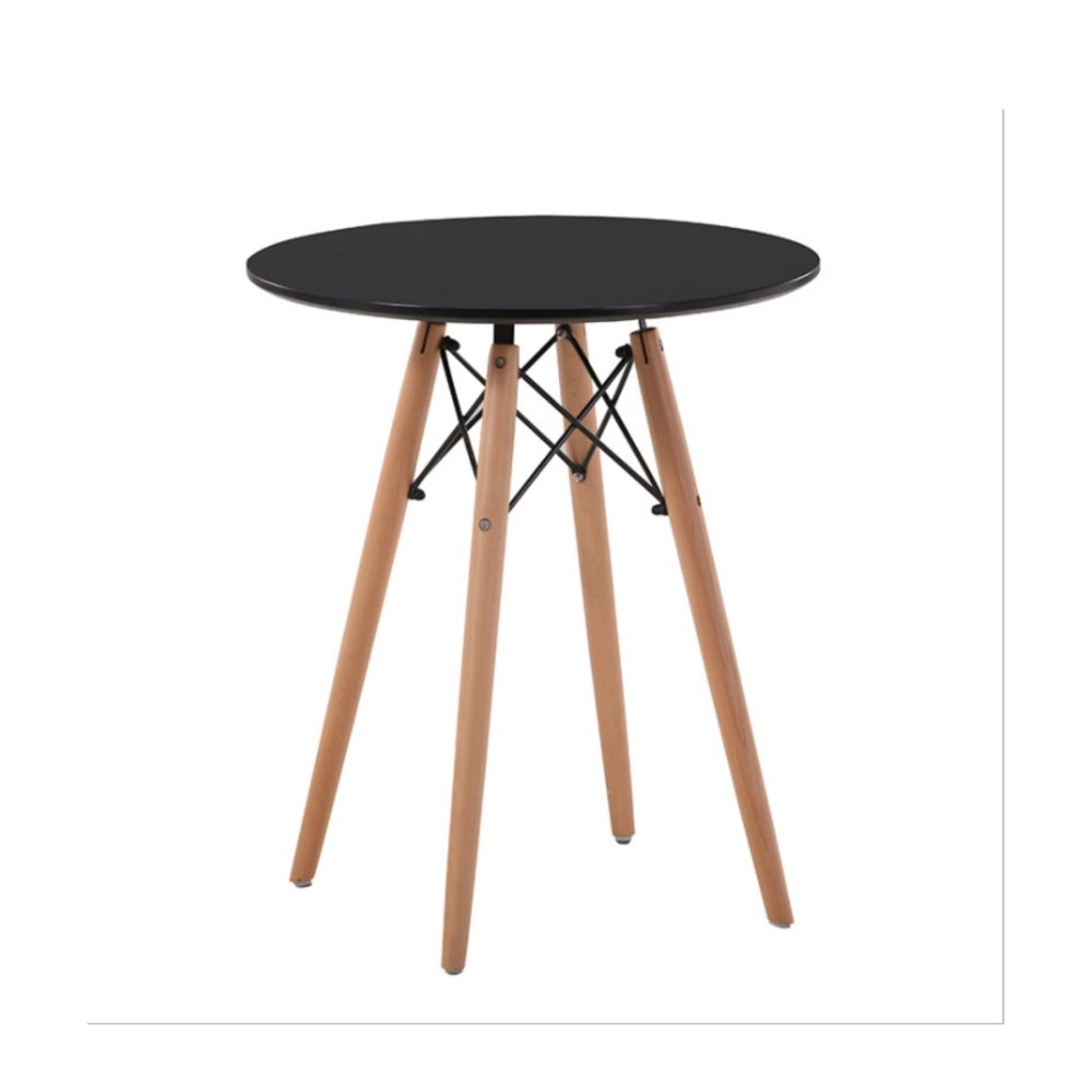Round Wooden Dining Table Eiffel Design Legs 80cm - Black Fast shipping On sale