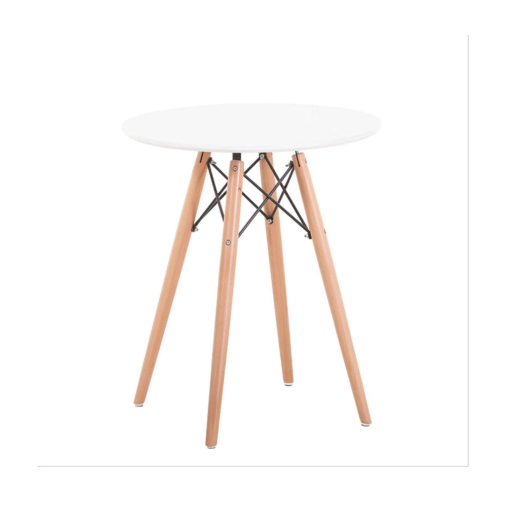 Round Wooden Dining Table Eiffel Design Legs 80cm - White Fast shipping On sale