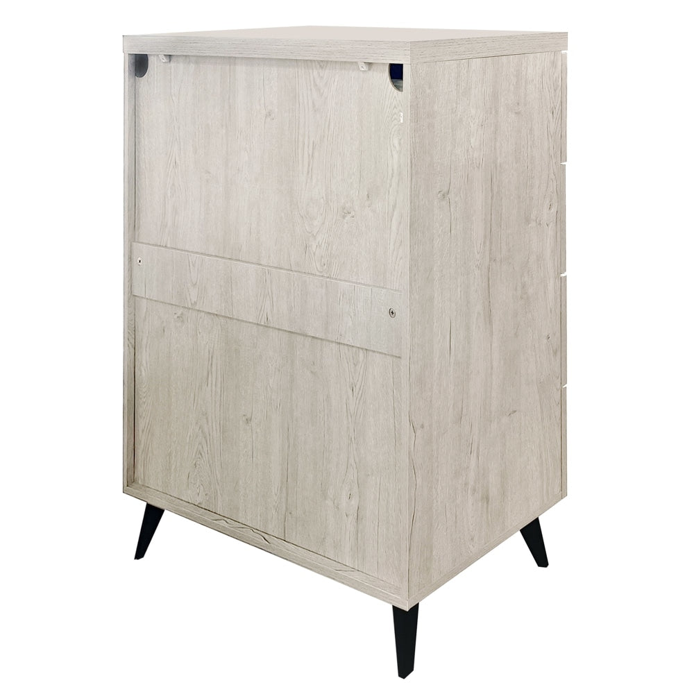 Miyake Wooden Chest Of 4-Drawers Tallboy Storage Cabinet - Urban Snow Drawers Fast shipping On sale