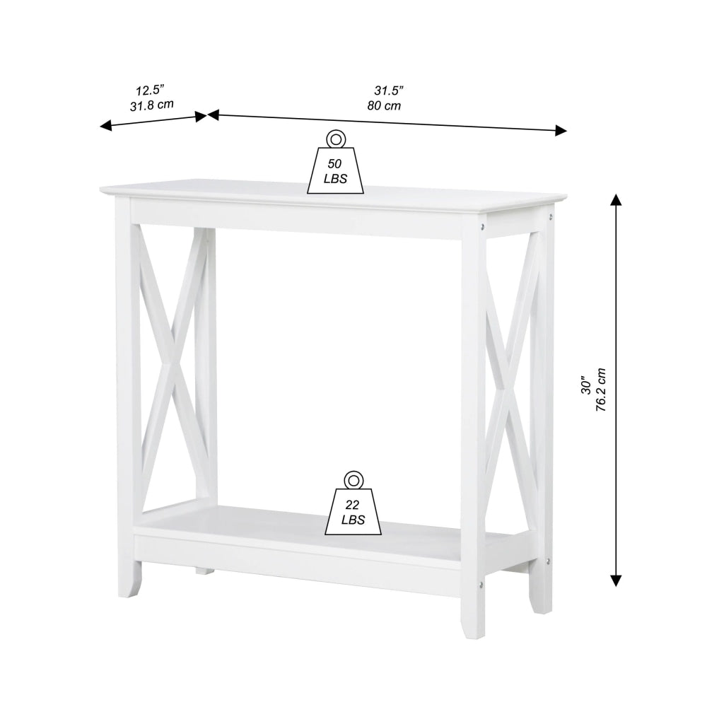 Isnelda Modern Stylish Wooden Hallway Console Hall Table Desk - White Fast shipping On sale