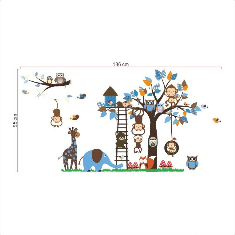 Monkeys in the Tree Wall Sticker Decoration Decor Fast shipping On sale