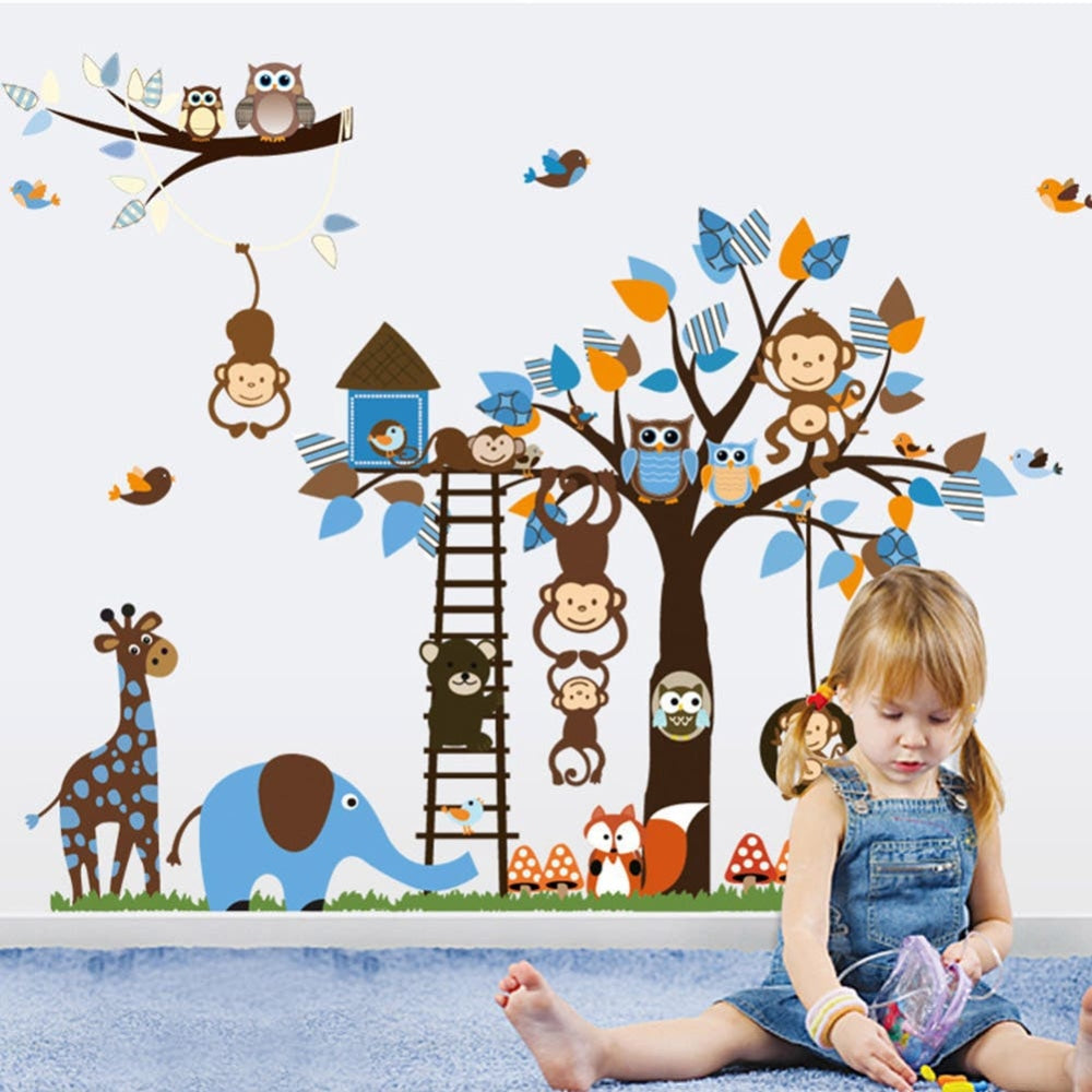Monkeys in the Tree Wall Sticker Decoration Decor Fast shipping On sale