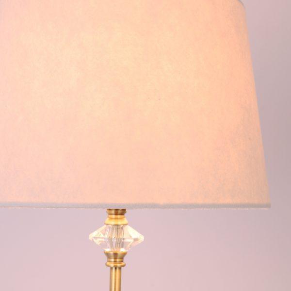 Moon Modern Crystal Table Lamp Antique Brass Base - White Fast shipping On sale