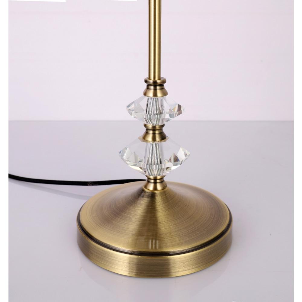 Moon Modern Crystal Table Lamp Antique Brass Base - White Fast shipping On sale