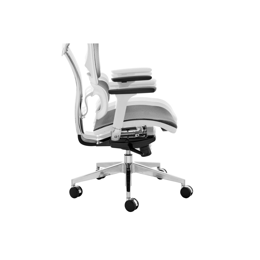 Morgan Office Computer Work Task Chair - White Frame/ Grey Fast shipping On sale