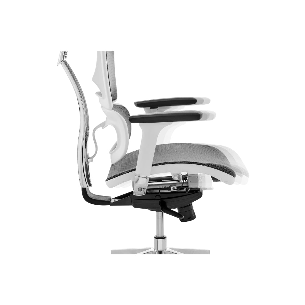 Morgan Office Computer Work Task Chair - White Frame/ Grey Fast shipping On sale