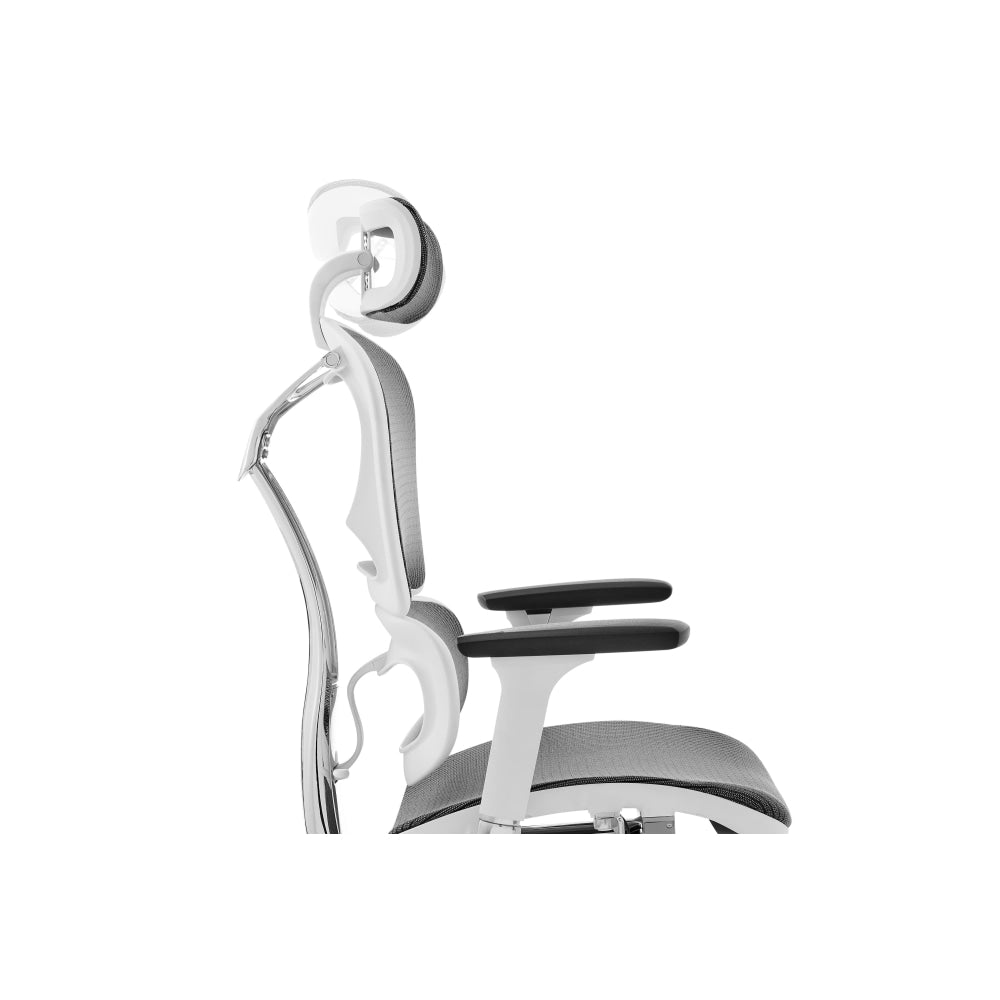 Morgan Office Computer Work Task Chair - White Frame/ Grey Fast shipping On sale