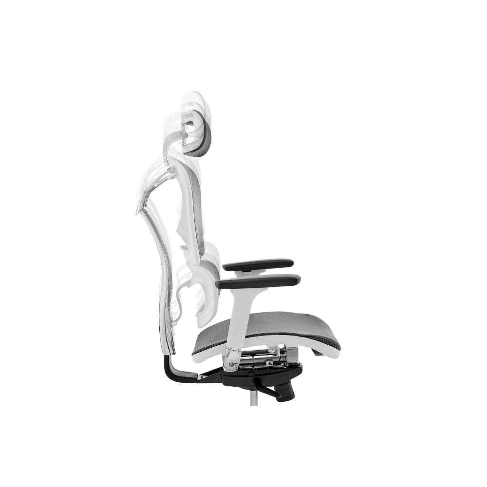 Morgan Office Computer Work Task Chair - White Frame/ Grey Fast shipping On sale