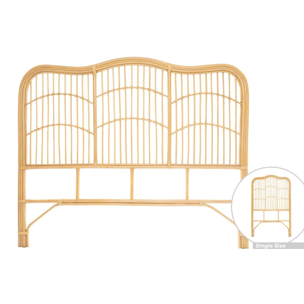 Moria Rattan Eco Friendly Bed Head Headboard Single Size - Natural Fast shipping On sale