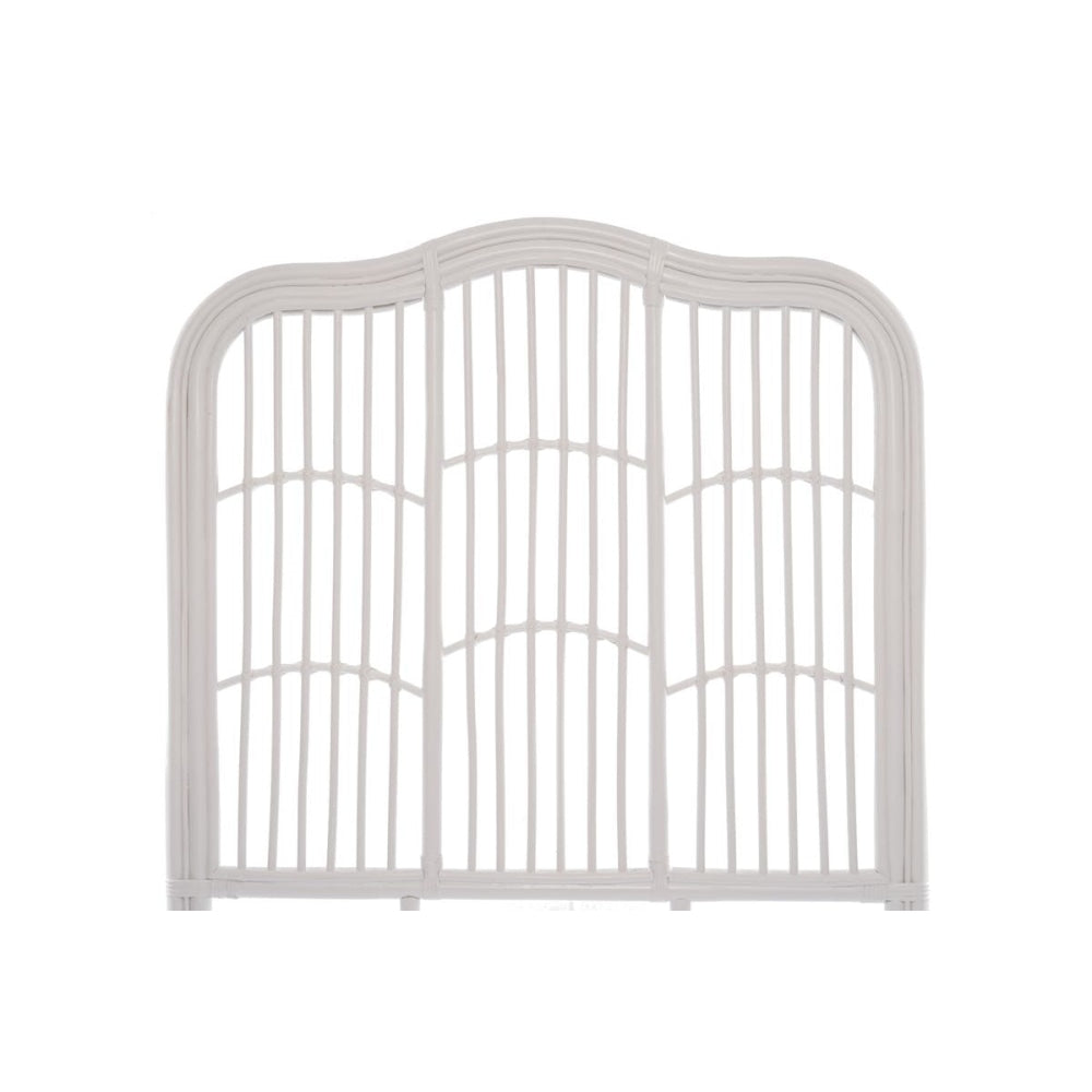 Moria Rattan Eco Friendly Bed Head Headboard Single Size - White Fast shipping On sale