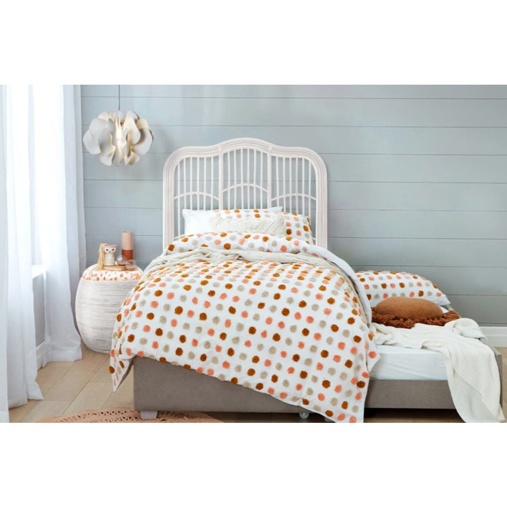 Moria Rattan Eco Friendly Bed Head Headboard Single Size - White Fast shipping On sale