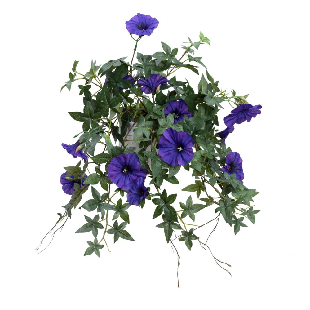 Morning Glory Artificial Fake Plant Decorative Arrangement 45cm In Pot Purple Fast shipping On sale