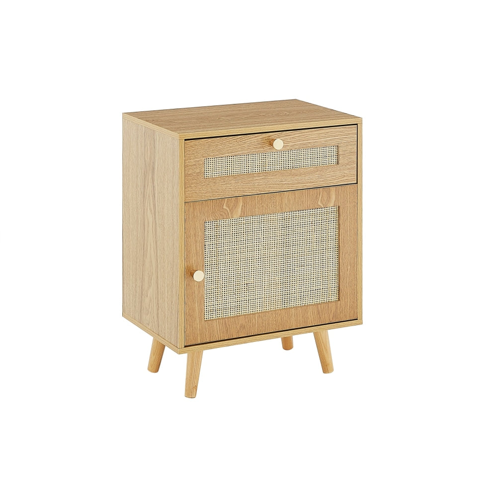 Morocco Rattan Bedside Nightstand Side Table Fast shipping On sale